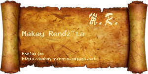 Makay Renáta névjegykártya