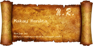 Makay Renáta névjegykártya